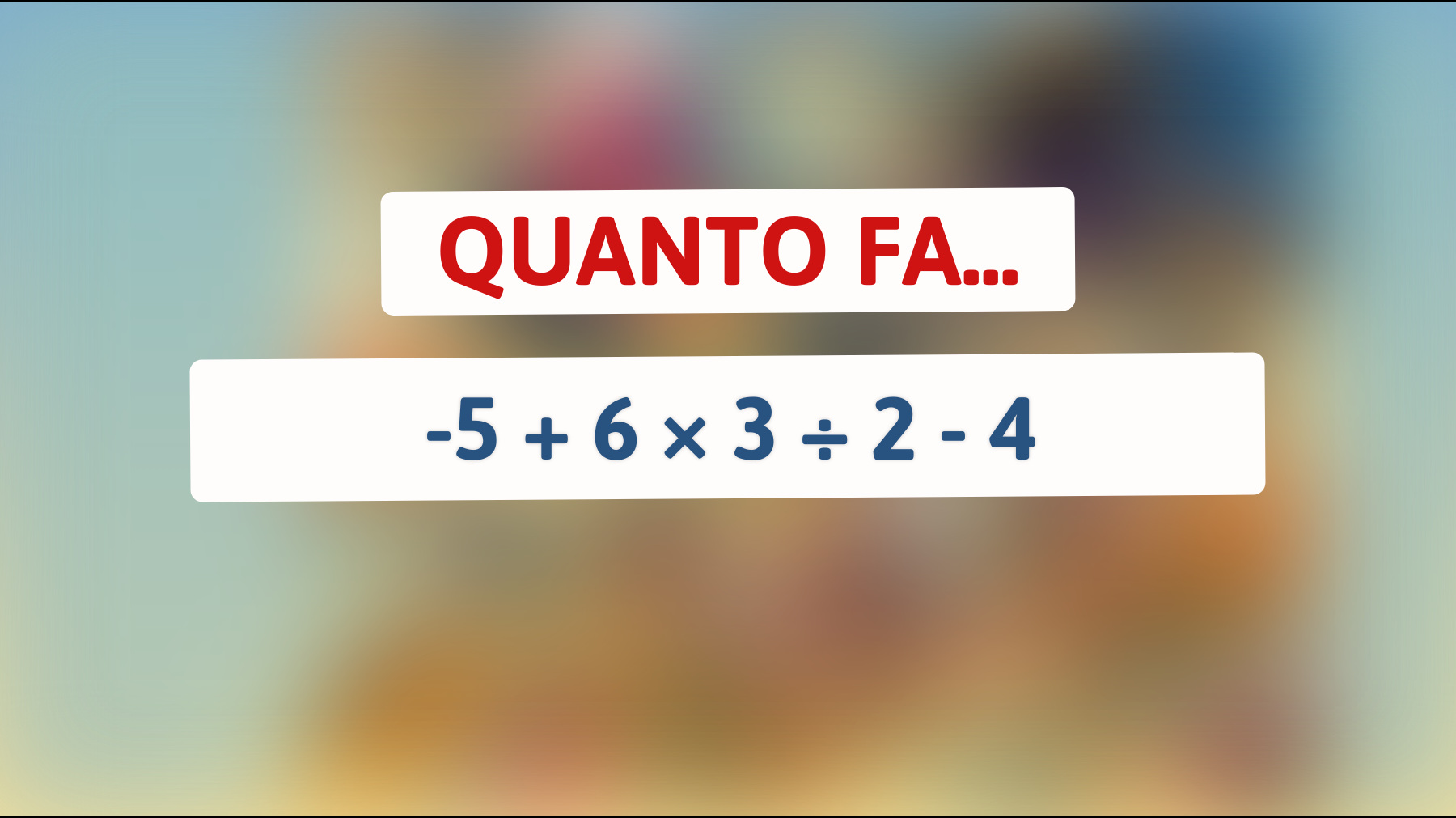 \"Scopri se sei un genio risolvendo questo enigma matematico: riesci a indovinare il risultato?\""