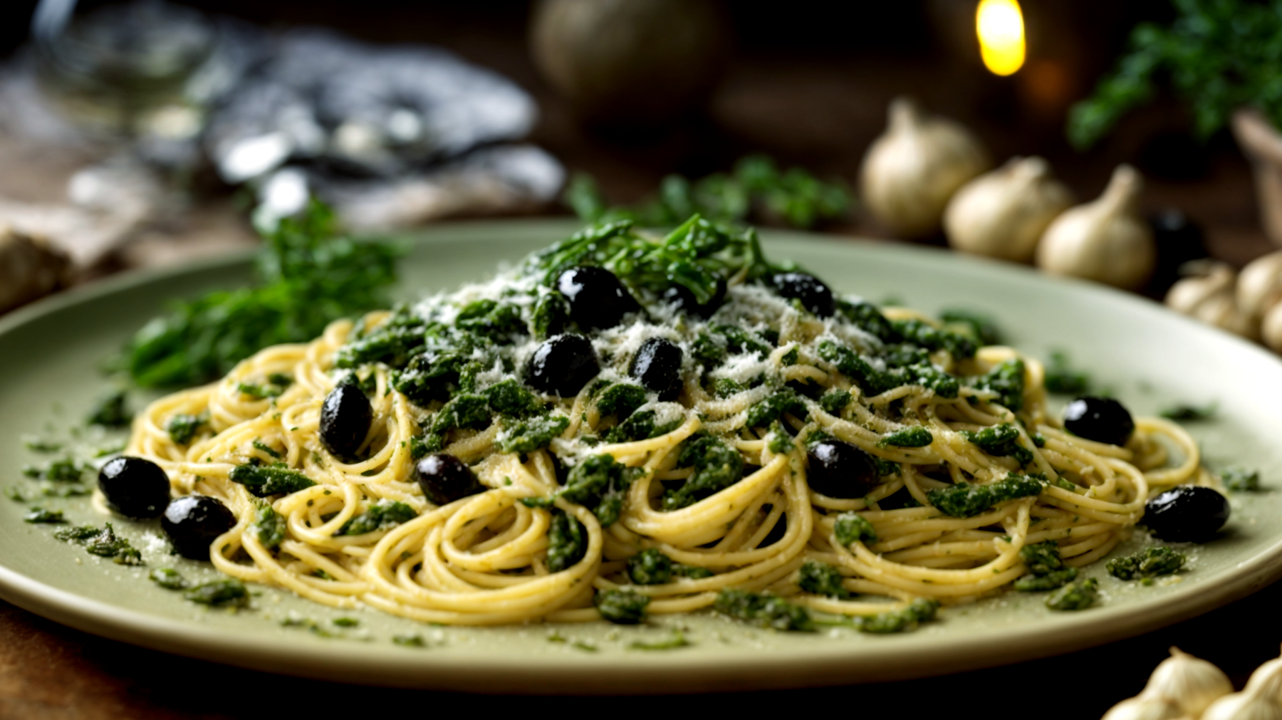 Spaghetti Aglio Olio Cime di Rapa"