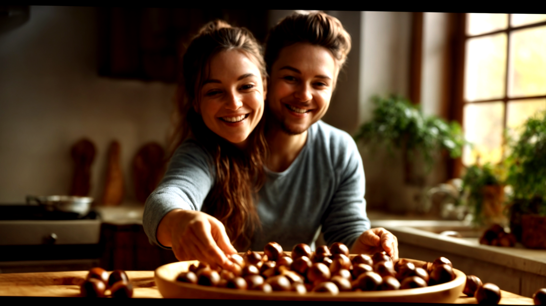 castagne bacinella acqua"